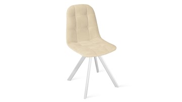 Обеденный стул Райс К2 (Белый матовый/Велюр Confetti Cream) в Южно-Сахалинске - предосмотр
