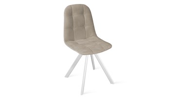 Обеденный стул Райс К2 (Белый матовый/Велюр Confetti Smoke) в Южно-Сахалинске - предосмотр