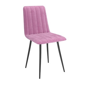 Обеденный стул Тахо, велюр тенерифе розовый/Цвет металл черный в Южно-Сахалинске - предосмотр