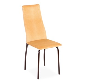 Кухонный стул Волна, каркас металл коричневый, велюр тайту 16 в Южно-Сахалинске