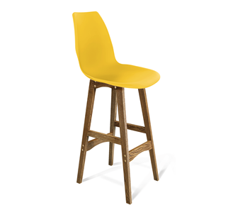Барный стул SHT-ST29/S65 (желтый ral 1021/дуб брашированный коричневый) в Южно-Сахалинске