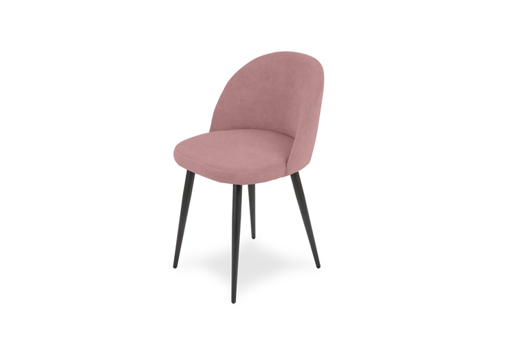 Мягкий стул для кухни Лайт розовый черные ножки в Южно-Сахалинске - изображение 3