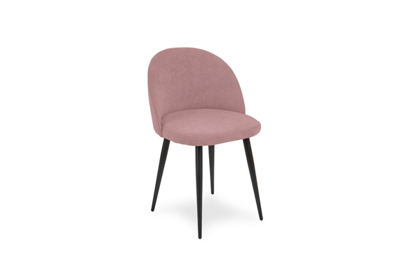Мягкий стул для кухни Лайт розовый черные ножки в Южно-Сахалинске - изображение