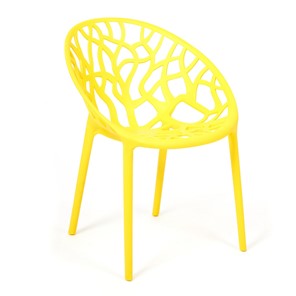 Кресло BUSH (mod.017) пластик 60*58,5*80 желтый, арт.19619 в Южно-Сахалинске
