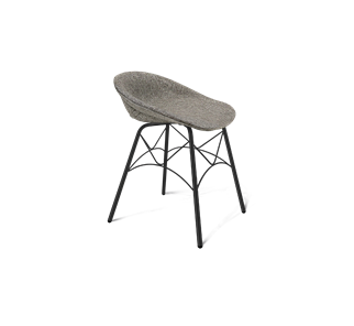 Обеденный стул SHT-ST19-SF1 / SHT-S107 (коричневый сахар/черный муар) в Южно-Сахалинске - предосмотр