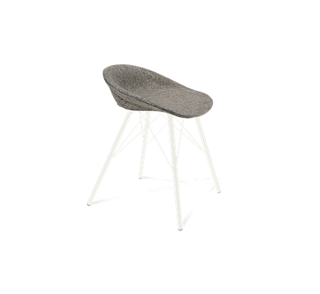 Обеденный стул SHT-ST19-SF1 / SHT-S37 (коричневый сахар/белый муар) в Южно-Сахалинске - изображение