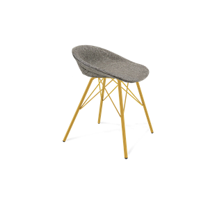 Обеденный стул SHT-ST19-SF1 / SHT-S37 (коричневый сахар/золото) в Южно-Сахалинске - предосмотр