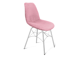 Обеденный стул SHT-ST29-С22 / SHT-S107 (розовый зефир/хром лак) в Южно-Сахалинске - предосмотр