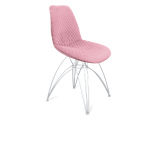 Обеденный стул SHT-ST29-С22 / SHT-S112 (розовый зефир/хром лак) в Южно-Сахалинске