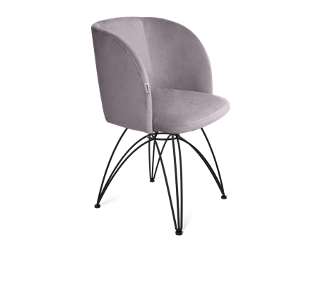Обеденный стул SHT-ST33 / SHT-S112 (сиреневая орхидея/черный муар) в Южно-Сахалинске - изображение