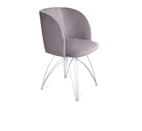 Обеденный стул SHT-ST33 / SHT-S112 (сиреневая орхидея/хром лак) в Южно-Сахалинске - изображение