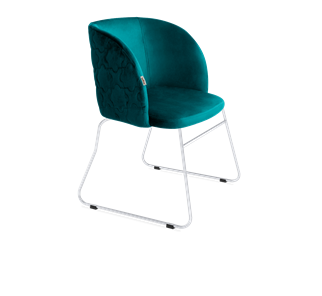 Обеденный стул SHT-ST33-1 / SHT-S167 (альпийский бирюзовый/хром лак) в Южно-Сахалинске - предосмотр