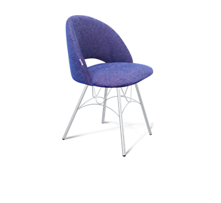 Обеденный стул SHT-ST34 / SHT-S100 (синий мираж/хром лак) в Южно-Сахалинске