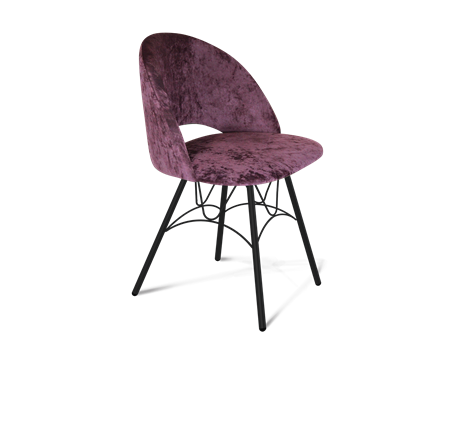 Обеденный стул SHT-ST34 / SHT-S100 (вишневый джем/черный муар) в Южно-Сахалинске - изображение