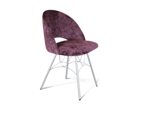 Обеденный стул SHT-ST34 / SHT-S100 (вишневый джем/хром лак) в Южно-Сахалинске - изображение