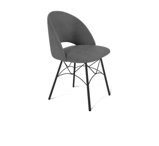 Обеденный стул SHT-ST34 / SHT-S107 (платиново-серый/черный муар) в Южно-Сахалинске