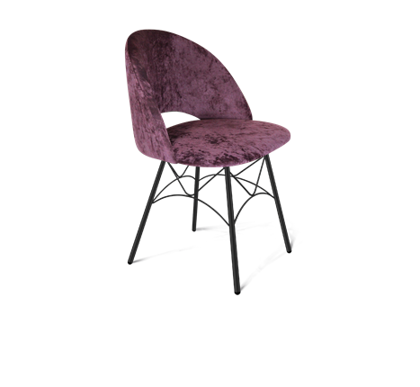 Обеденный стул SHT-ST34 / SHT-S107 (вишневый джем/черный муар) в Южно-Сахалинске - изображение