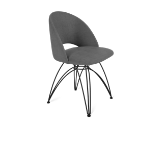 Обеденный стул SHT-ST34 / SHT-S112 (платиново-серый/черный муар) в Южно-Сахалинске