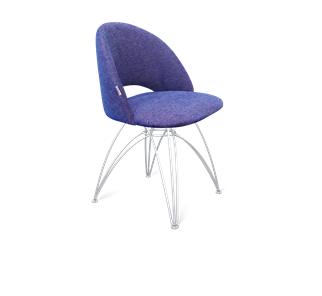 Обеденный стул SHT-ST34 / SHT-S112 (синий мираж/хром лак) в Южно-Сахалинске - предосмотр