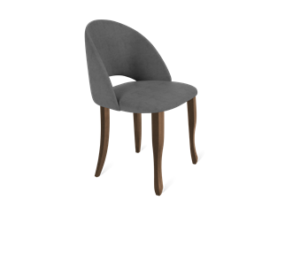 Обеденный стул SHT-ST34 / SHT-S122 (платиново-серый/темный орех/черный муар) в Южно-Сахалинске