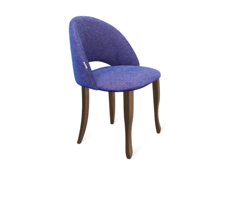 Обеденный стул SHT-ST34 / SHT-S122 (синий мираж/темный орех/черный муар) в Южно-Сахалинске - изображение