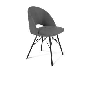 Обеденный стул SHT-ST34 / SHT-S37 (платиново-серый/черный муар) в Южно-Сахалинске - предосмотр