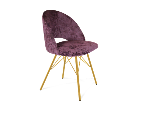 Обеденный стул SHT-ST34 / SHT-S37 (вишневый джем/золото) в Южно-Сахалинске - изображение