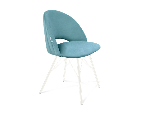 Обеденный стул SHT-ST34-1 / SHT-S37 (голубая пастель/белый муар) в Южно-Сахалинске - изображение