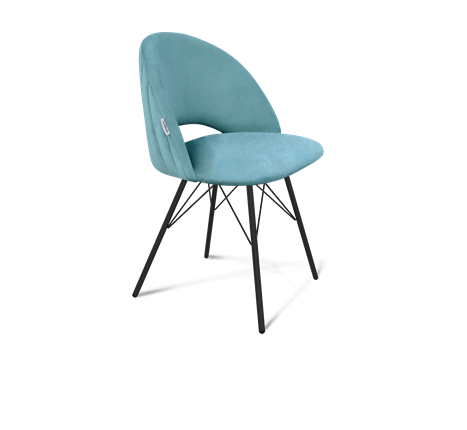 Обеденный стул SHT-ST34-1 / SHT-S37 (голубая пастель/черный муар) в Южно-Сахалинске - изображение