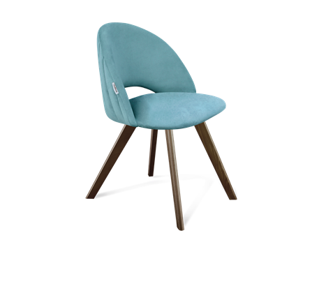Обеденный стул SHT-ST34-1 / SHT-S39 (голубая пастель/темный орех) в Южно-Сахалинске - изображение