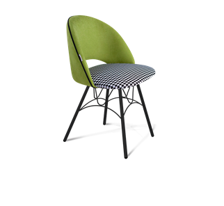 Обеденный стул SHT-ST34-3 / SHT-S100 (оливковый/гусиная лапка/черный муар) в Южно-Сахалинске
