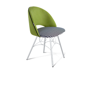 Обеденный стул SHT-ST34-3 / SHT-S100 (оливковый/гусиная лапка/хром лак) в Южно-Сахалинске