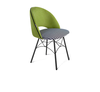 Обеденный стул SHT-ST34-3 / SHT-S107 (оливковый/гусиная лапка/черный муар) в Южно-Сахалинске - предосмотр