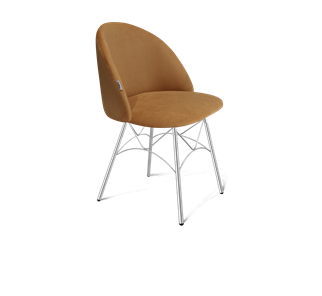 Обеденный стул SHT-ST35 / SHT-S107 (горчичный/хром лак) в Южно-Сахалинске