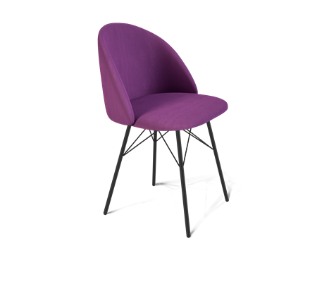 Обеденный стул SHT-ST35 / SHT-S64 (ягодное варенье/черный муар) в Южно-Сахалинске - изображение
