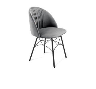 Обеденный стул SHT-ST35-1 / SHT-S107 (угольно-серый/черный муар) в Южно-Сахалинске