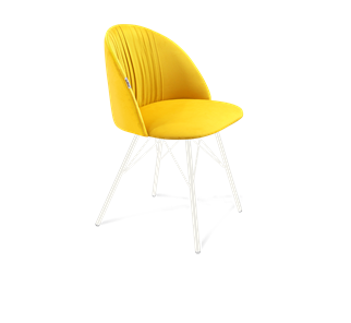 Обеденный стул SHT-ST35-1 / SHT-S37 (имперский жёлтый/белый муар) в Южно-Сахалинске