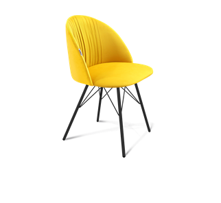 Обеденный стул SHT-ST35-1 / SHT-S37 (имперский жёлтый/черный муар) в Южно-Сахалинске