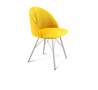 Обеденный стул SHT-ST35-1 / SHT-S37 (имперский жёлтый/хром лак) в Южно-Сахалинске