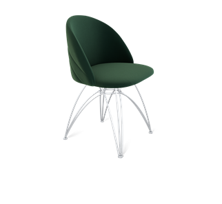 Обеденный стул SHT-ST35-2 / SHT-S112 (лиственно-зеленый/хром лак) в Южно-Сахалинске