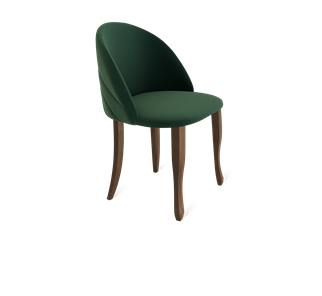 Обеденный стул SHT-ST35-2 / SHT-S122 (лиственно-зеленый/темный орех/черный муар) в Южно-Сахалинске
