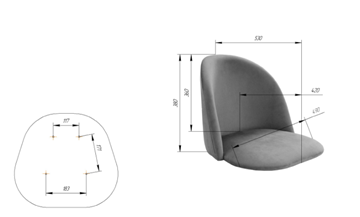 Обеденный стул SHT-ST35/S95-1 (ягодное варенье/черный муар) в Южно-Сахалинске - предосмотр 4