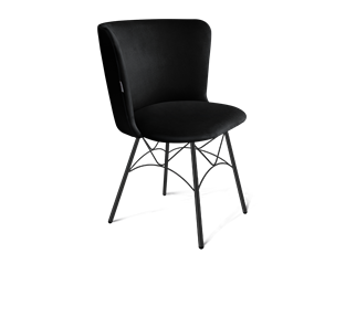 Обеденный стул SHT-ST36 / SHT-S107 (ночное затмение/черный муар) в Южно-Сахалинске