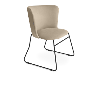 Обеденный стул SHT-ST36 / SHT-S145-2 (ванильный крем/черный муар) в Южно-Сахалинске