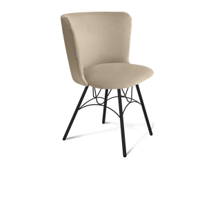Обеденный стул SHT-ST36 / SHT-S100 (ванильный крем/черный муар) в Южно-Сахалинске
