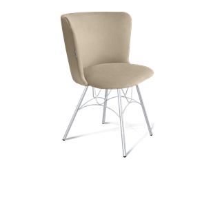 Обеденный стул SHT-ST36 / SHT-S100 (ванильный крем/хром лак) в Южно-Сахалинске