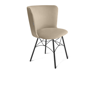Обеденный стул SHT-ST36 / SHT-S107 (ванильный крем/черный муар) в Южно-Сахалинске