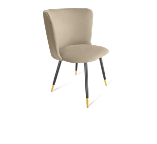 Обеденный стул SHT-ST36 / SHT-S95-1 (ванильный крем/черный муар/золото) в Южно-Сахалинске