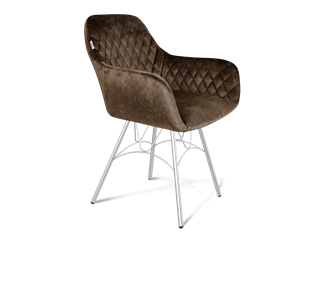 Обеденный стул SHT-ST38 / SHT-S100 (кофейный трюфель/хром лак) в Южно-Сахалинске - предосмотр
