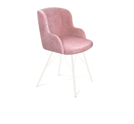 Обеденный стул SHT-ST39 / SHT-S37 (пыльная роза/белый муар) в Южно-Сахалинске - изображение